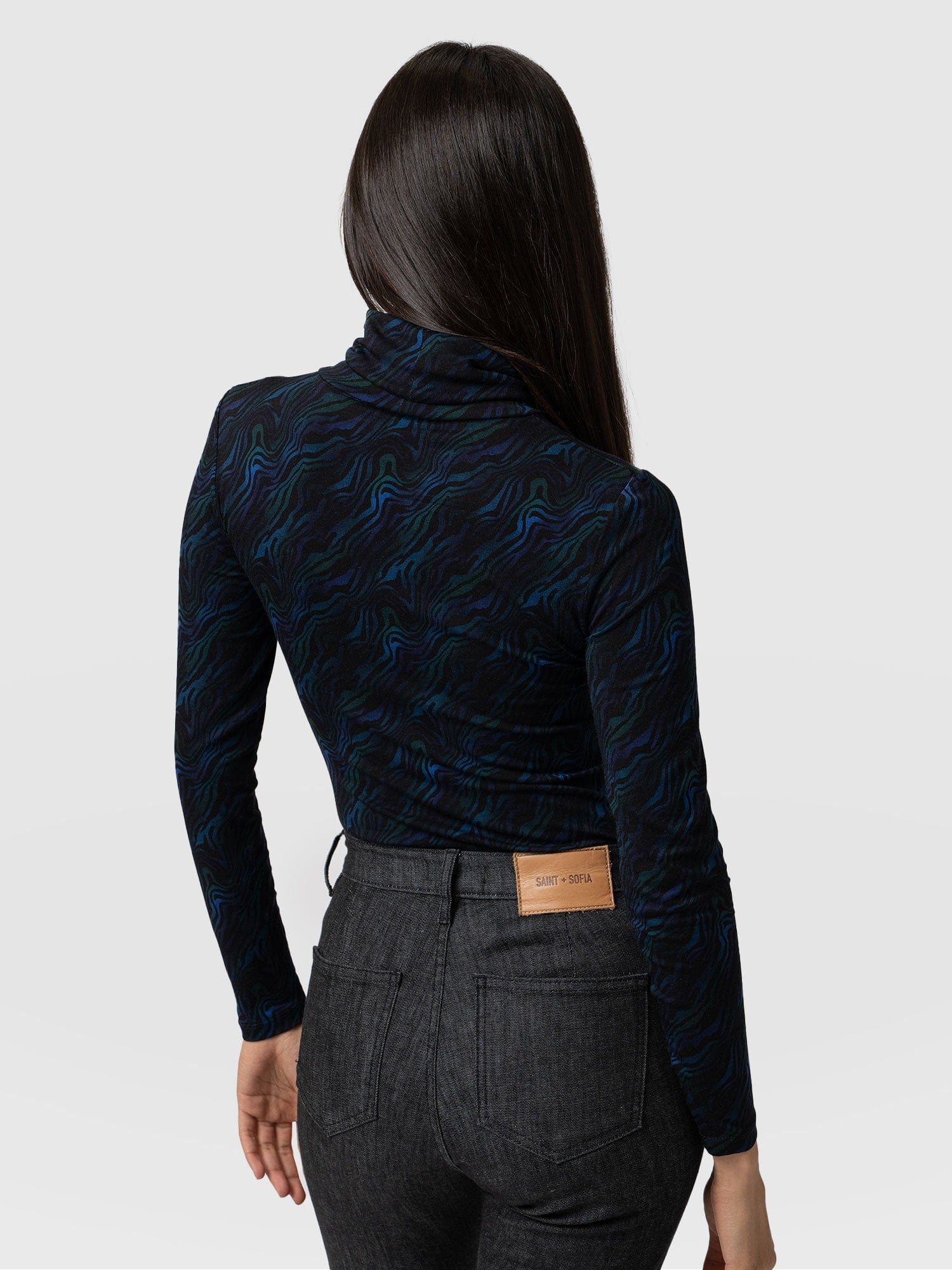 Tempest Roll Neck Top - Galactic Wave